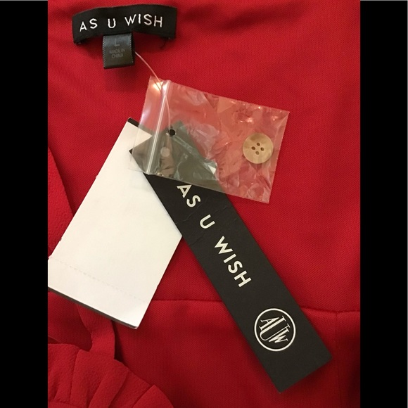 🍒🆕 ON SALE Red Button-Front Dress - Picture 13 of 13